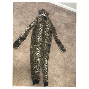 Cheetah one piece pajama